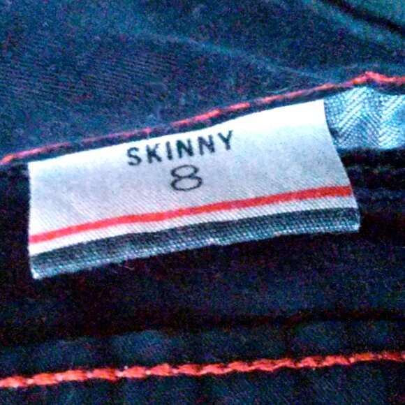 Tommy Hilfiger Women's Navy Pants, Skinny/Straight Leg, Mid-Rise, 8 Petite - Picture 11 of 13